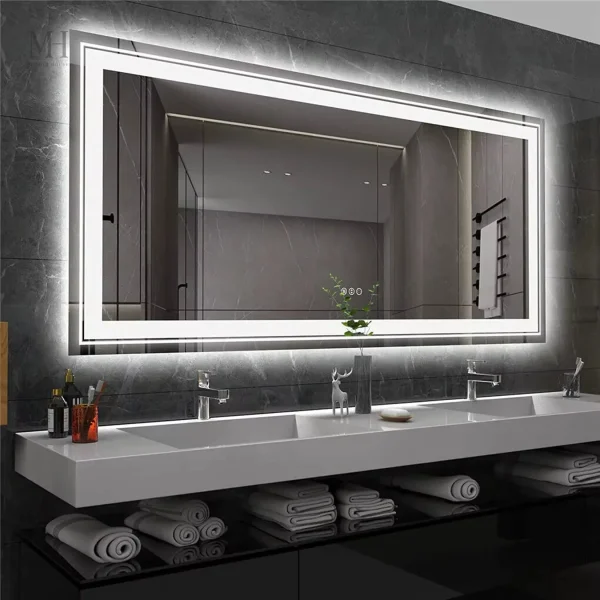 Miroir de salle de bain 140x70 cm design moderne