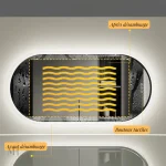 Miroir lumineux avec fonction anti-buée pour une visibilité parfaite