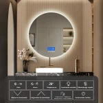 Miroir salle de bain lumineux et fonctionnel