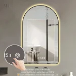 Miroir LED antibuée pour salle de bain moderne