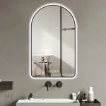 Miroir salle de bain lumineux de 120 cm en forme d'arche