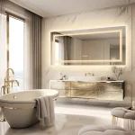 Miroir Salle de Bain Lumineux 140 cm avec LED