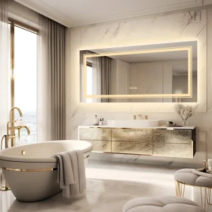 Miroir Salle de Bain Lumineux 140 cm avec LED