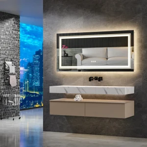 Miroir lumineux 140 cm avec fonction anti-buée