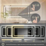Miroir de salle de bain avec éclairage LED intégré