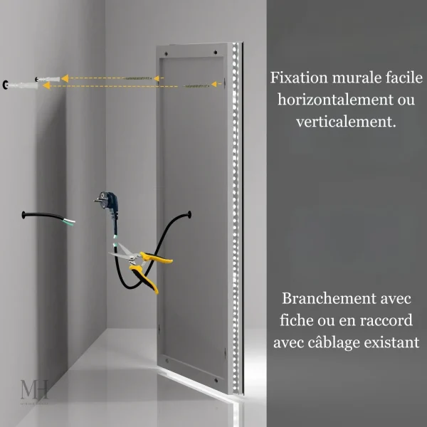 Miroir 140 cm antibuée pour un usage quotidien