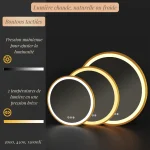Miroir de salle de bain LED 80 cm, design moderne et pratique