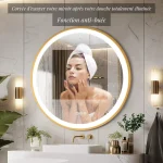 Miroir salle de bain lumineux, 80 cm, parfait pour l'hygiène quotidienne