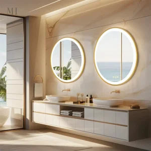 Miroir de Salle de Bain Rond avec Éclairage LED
