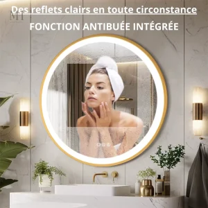 Miroir Antibuée Tactile pour Salle de Bain