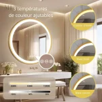 Miroir Salle de Bain avec Éclairage Tactile