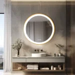 Design Moderne : Miroir Rond Antibuée LED