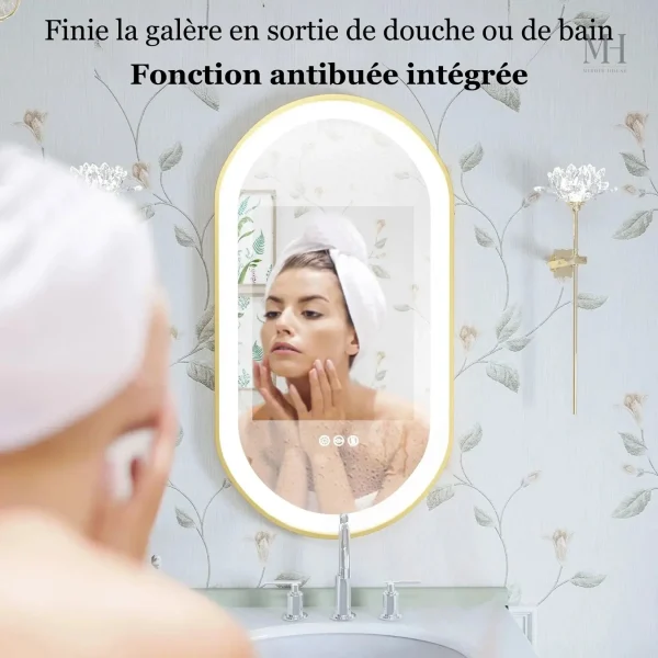 Miroir Lumineux de Salle de Bain au Design Moderne