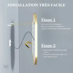 Miroir Ovale avec Lumière Intégrée et Antibuée
