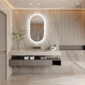 Miroir LED Salle de Bain Rectangulaire Antibuée