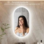Miroir Arrondi Design avec Éclairage LED