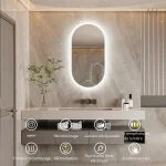 Miroir Rectangulaire LED pour Salle de Bain Moderne