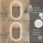 Miroir Salle de Bain avec Éclairage Intégré