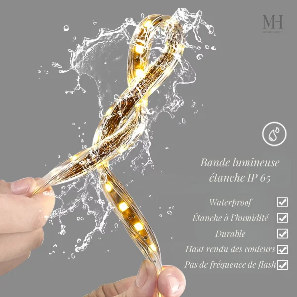 Éclairage intégré pour miroir salle de bain, style rétro