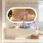 Miroir de salle de bain élégant avec rétroéclairage