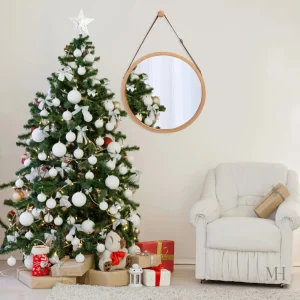 Miroir en Bois Rond - Ambiance Rustique et Chaleureuse