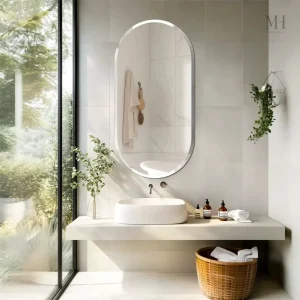 Miroir polyvalent pour salle de bain, dimensions 100x50 cm