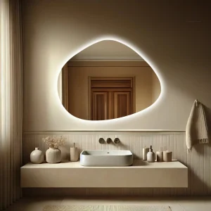 Miroir lumineux 120 cm style moderne pour déco salle de bain