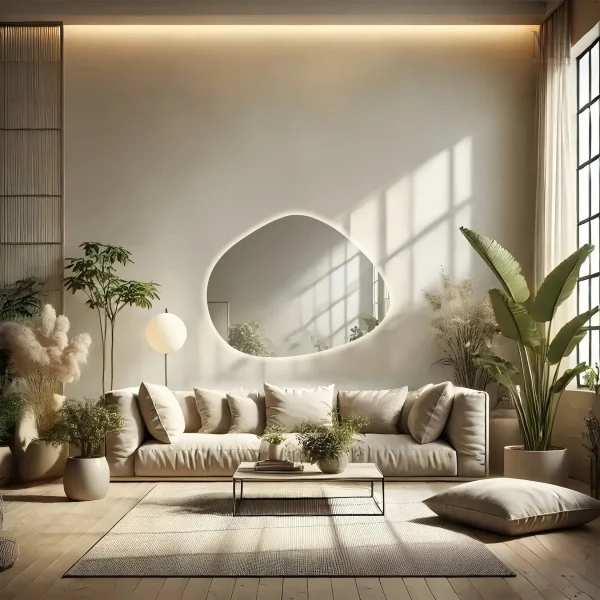 Miroir décoratif salle de bain 120 cm avec fonction antibuée