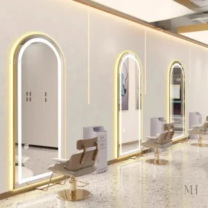 Grand miroir de coiffure avec éclairage LED intégré