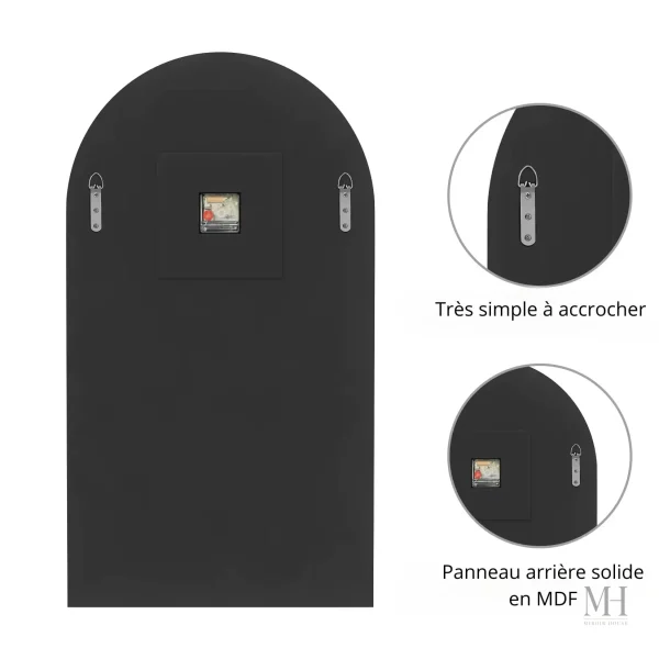 Accessoire de décoration moderne, miroir avec horloge