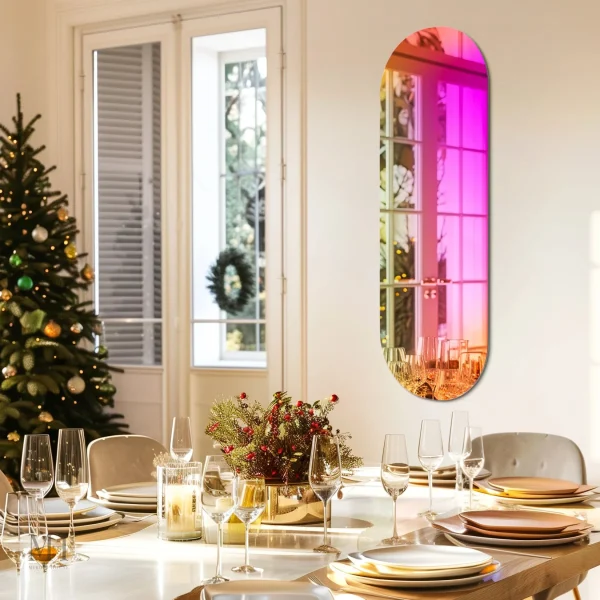 Miroir décoratif avec effet arc-en-ciel pour intérieur