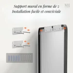 Grand miroir de salle de bain au design contemporain