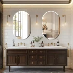 Grand Miroir pour Salle de Bain au Style Minimaliste