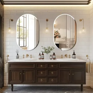 Grand Miroir pour Salle de Bain au Style Minimaliste