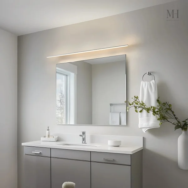 Miroir fonctionnel pour salle de bain, dimensions 45x60 cm