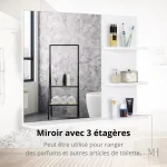 Miroir simple avec rangement pratique