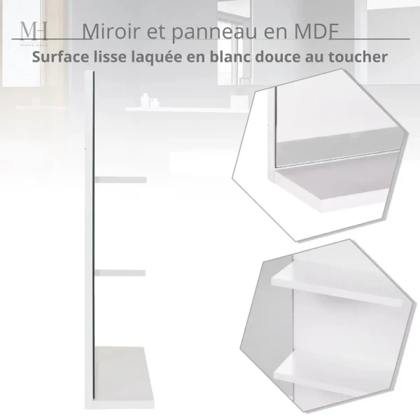Miroir design minimaliste pour salle de bain