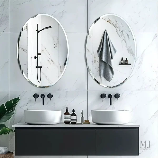 Miroir de salle de bain 50x70 cm, design sobre
