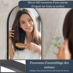 Miroir 70x100 cm, idéal pour décoration salle de bain