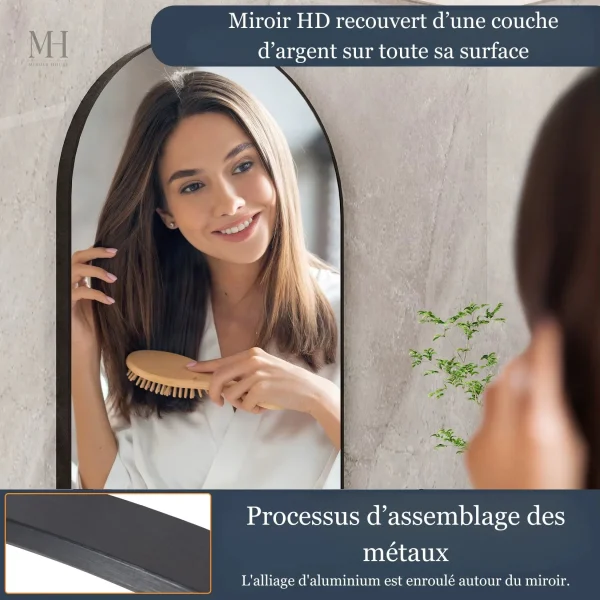 Miroir 70x100 cm, idéal pour décoration salle de bain