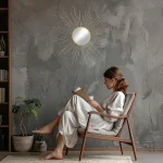 Miroir Soleil Doré 60 cm - Design mural chic