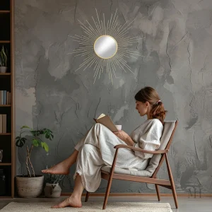 Miroir Soleil Doré 60 cm - Design mural chic