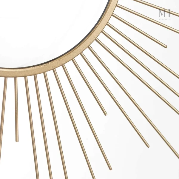 Miroir doré rond 60 cm pour une décoration élégante