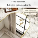 Miroir sur pied arrondi, style chic et moderne