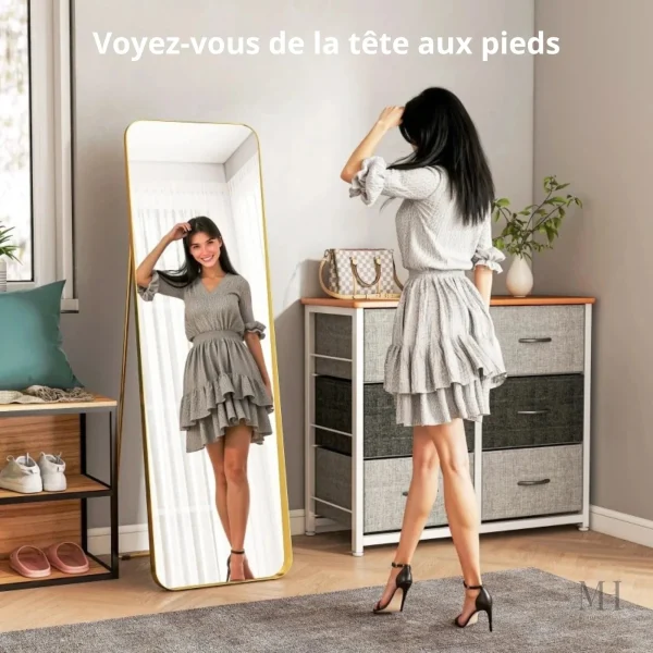 miroir-sur-pied-dore-160x60-1 Miroir sur pied doré 160x50 cm en métal et verre
