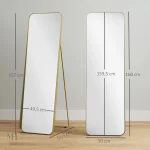 Miroir anti-éclats sur pied pour un intérieur élégant