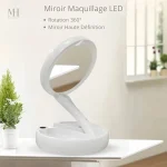 Miroir pliable avec rangement pour une organisation optimale