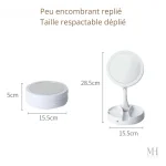Miroir grossissant x10 pour un make-up précis et détaillé