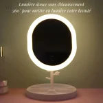 Miroir sur Pied LED pour un maquillage parfait