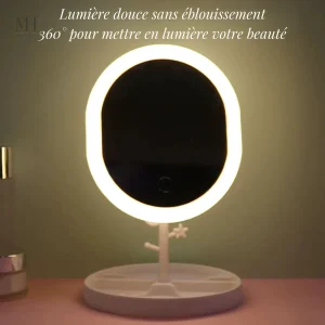 Miroir sur Pied LED pour un maquillage parfait